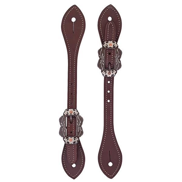 Kannusremmit Weaver Mens Flared Oiled Harness Leather Spur Straps