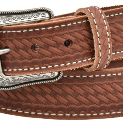 Vyö 3D 1 1/2" Western Classic Brown Basketweave