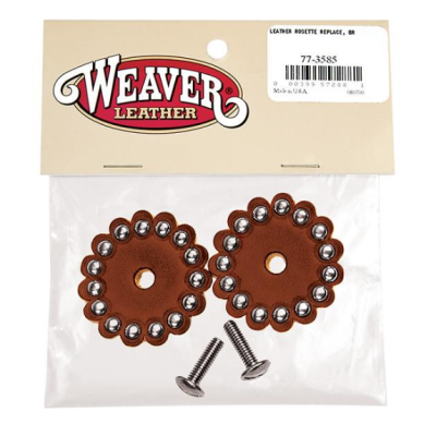 Concho Leather Rosettes Replacement, Rich Brown