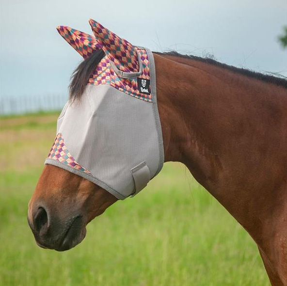 Hyönteismaski Fly Mask Cashel Crusader Designer with Ears, Palms