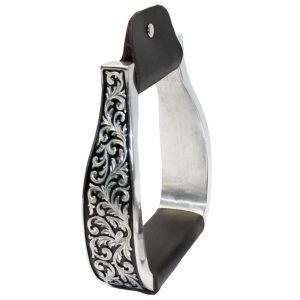 Jalustimet alumiinia Black w/Flower Engraving