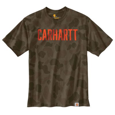 Carhartt Men's Workwear Camo Block Logo T-paita