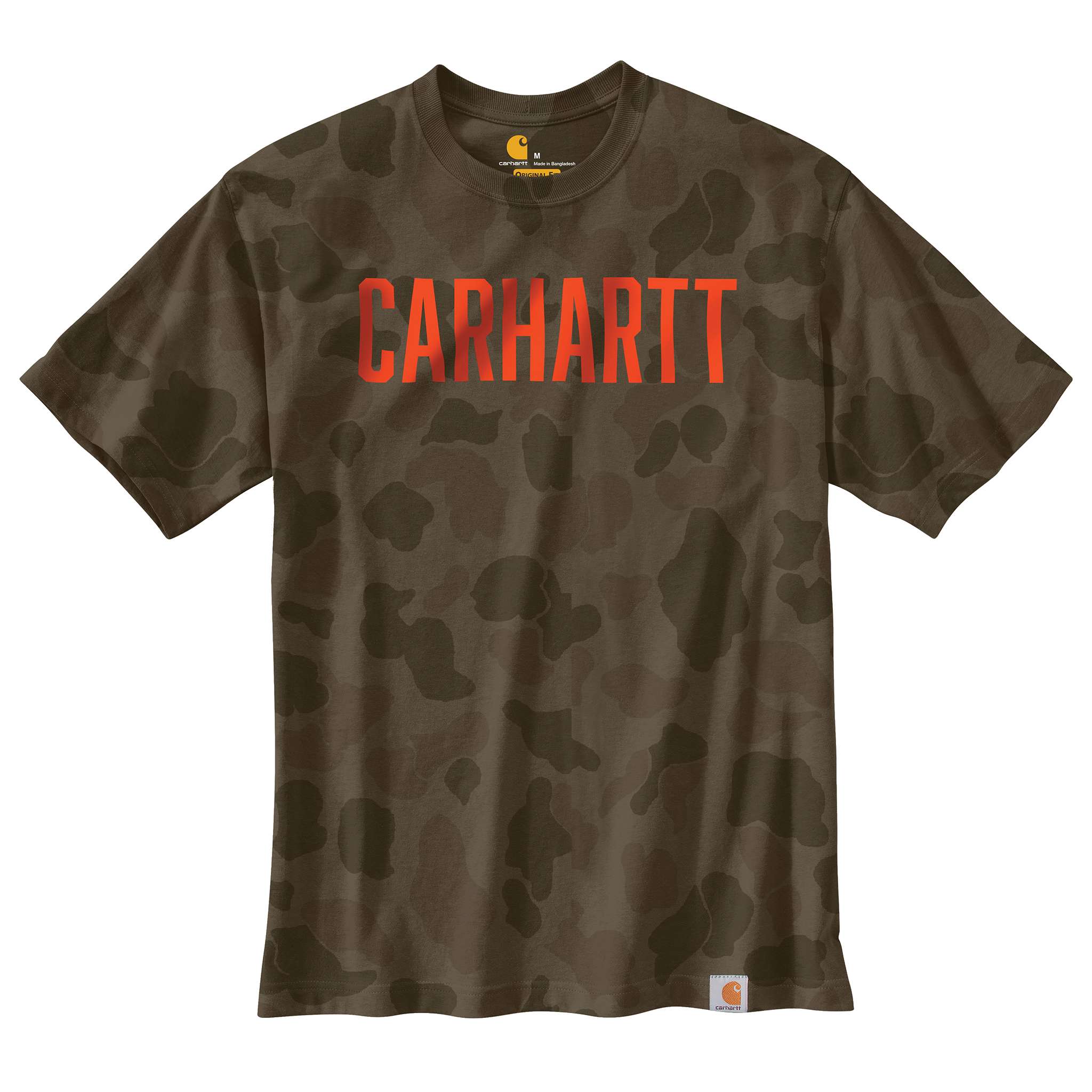 Carhartt Men's Workwear Camo Block Logo T-paita