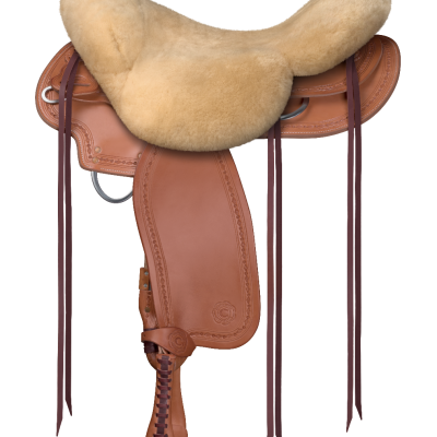 Istuinpehmuste lampaankarvaa Mattes Seat Saver for Western Saddle with cutout