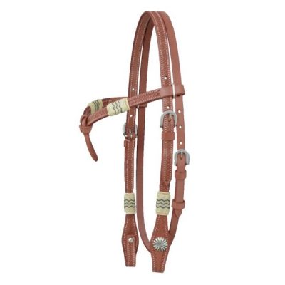 Suitset Rawhide with antique conchos