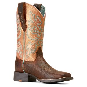 Ariat Women's Round Up Wide Square Toe StretchFit Western Boot