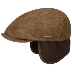 Flat Cap Stetson Duck Pigskin lippalakki korvaläpillä