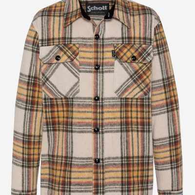 Schott NYC Work plaid overshirt paita