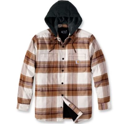 Carhartt Men’s Rugged Flex fleecevuorellinen flanellipaita, ruskea