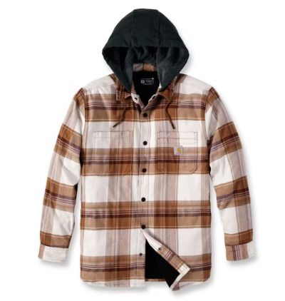 Carhartt Men’s Rugged Flex fleecevuorellinen flanellipaita, ruskea