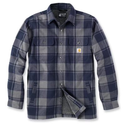 Carhartt Men's Relaxed Fit Flannel Sherpa Lined Shirt paitatakki