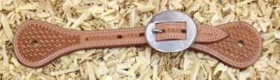 Kannusremmit Cattleman's Spurstraps Basket Tooling