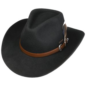 Hattu Stetson Limington Western Wool Hat black