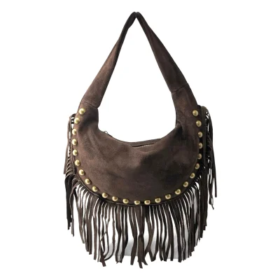 Hapsulaukku Louisa Lee Suede Leather Shoulder Bag Rock Small