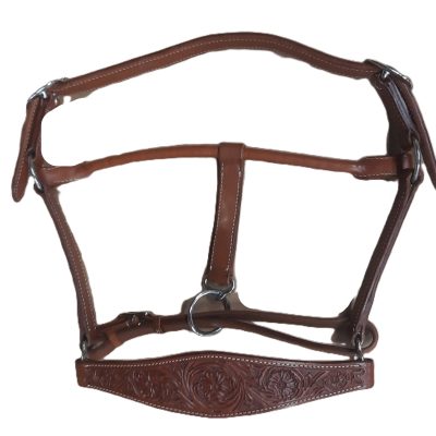 Riimu nahkaa GVR Leather Halter Flower Tooling