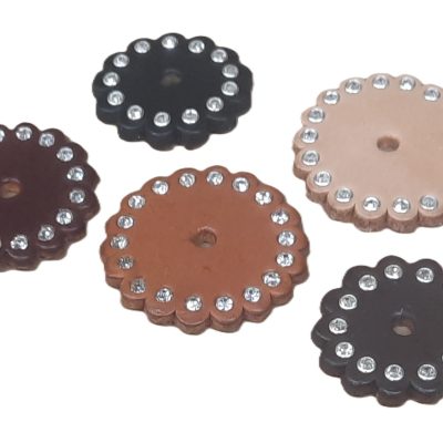 Concho Leather nahkaconcho kristallikivillä