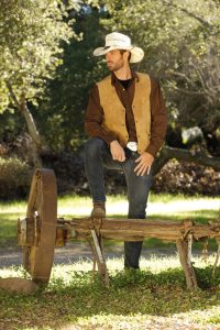 Stars & Stripes nahkaliivi Men's Vest Alabama beige