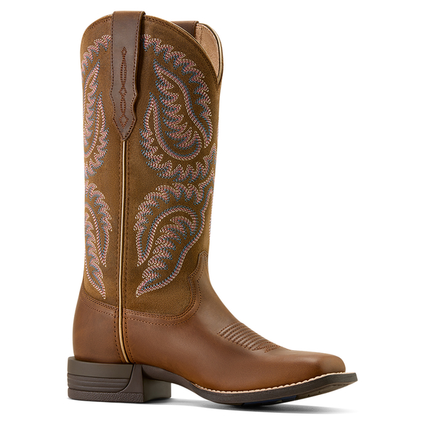 Ariat Women’s Cattle Caite Stretchfit Western Boot, Distressed Brown