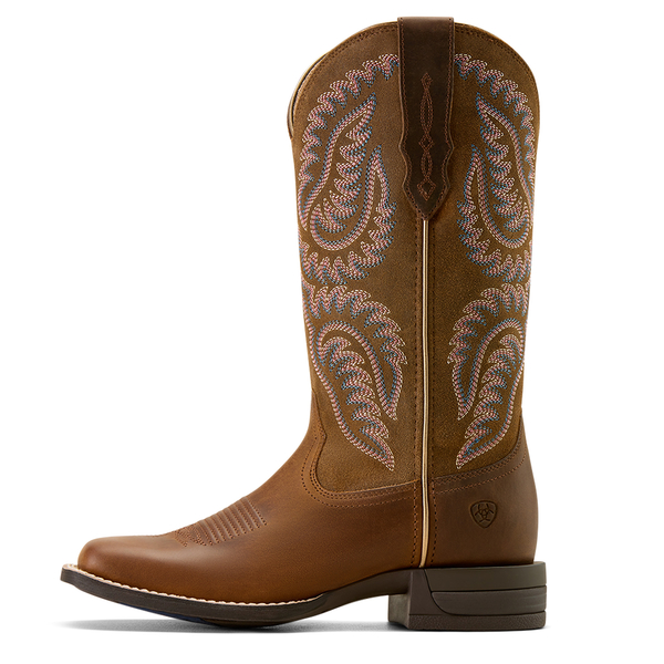Ariat Women’s Cattle Caite Stretchfit Western Boot, Distressed Brown